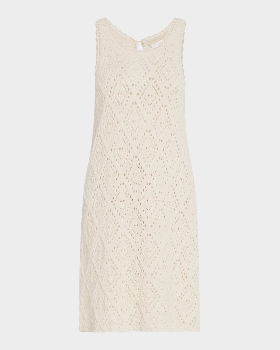 Escarlett Pointelle-Knit Cotton Mini Dress